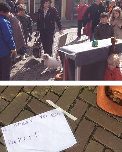 Lennart op  de vrijmarkt