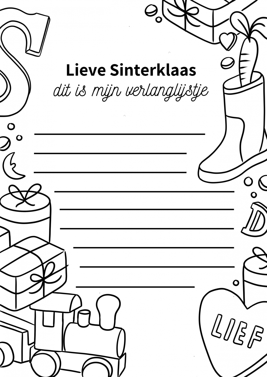 Verlanglijstje Sinterklaas