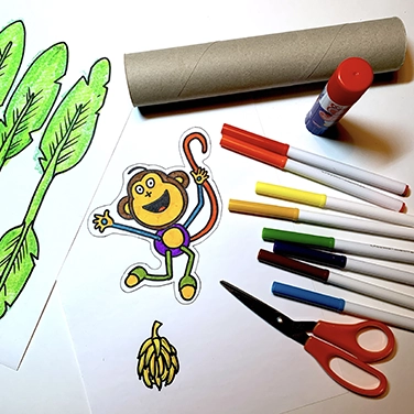 Knutsel Semsom in een bananenboom