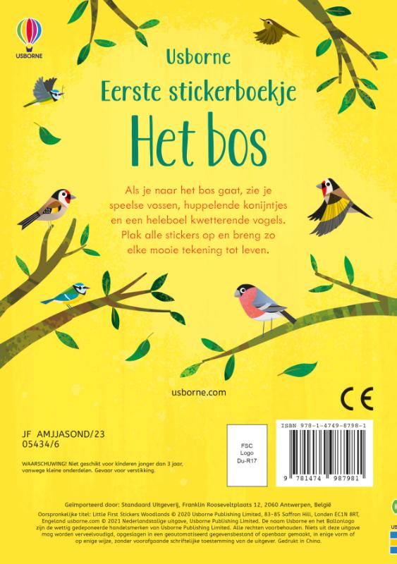 Eerste stickerboekje Het bos - Afbeelding 3