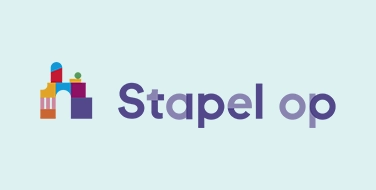 b cards adres stapel op light green