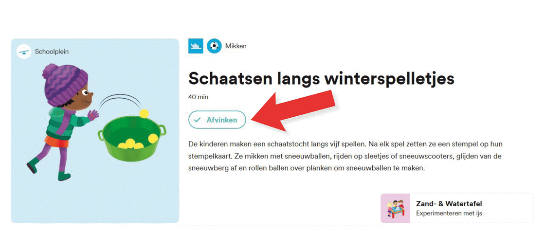 Nieuw: Activiteiten afvinken ✔