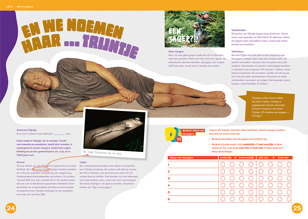 Voorbeeldopdracht Actief leren bij Code D, uit de les Slimme jagers.