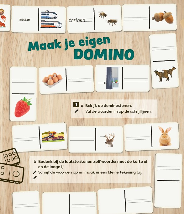 voorbeeldopdracht spelling: maak je eigen domino