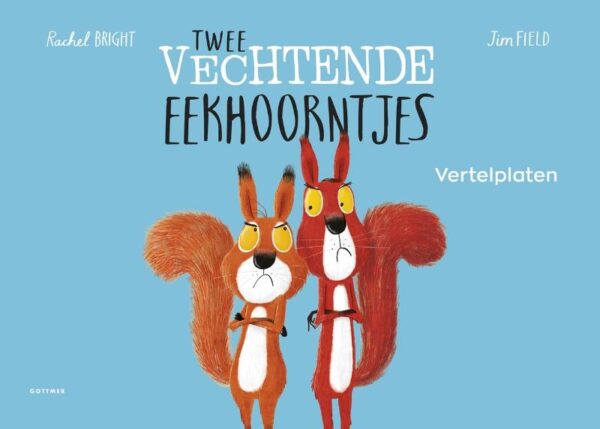 Vertelplaten Twee vechtende eekhoorntjes - Afbeelding 1