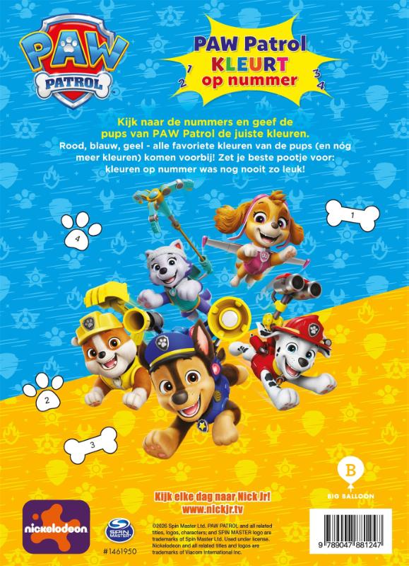 PAW Patrol kleurt op nummer - Afbeelding 2