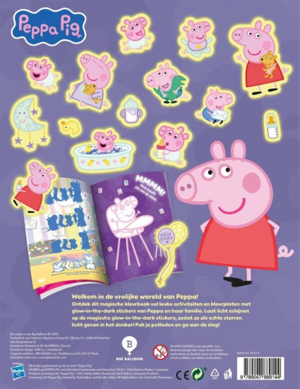 Kleuren met Peppa Pig glow in the dark - Afbeelding 2