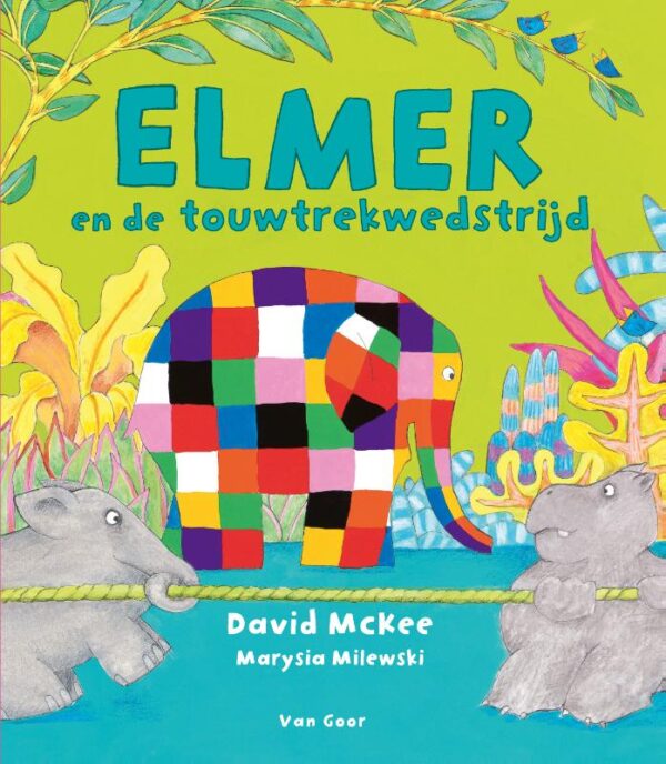 Elmer en de touwtrekwedstrijd - Afbeelding 1