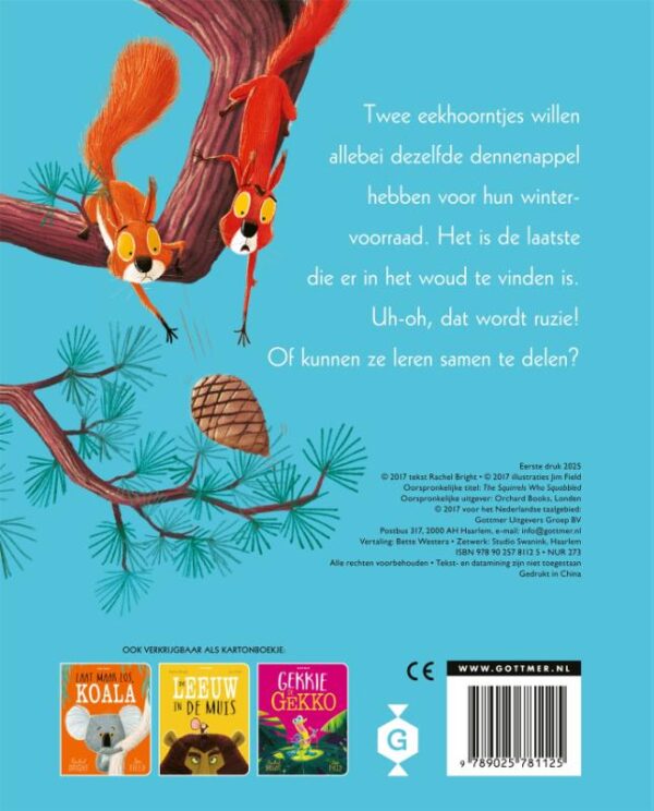 Twee vechtende eekhoorntjes - Afbeelding 2